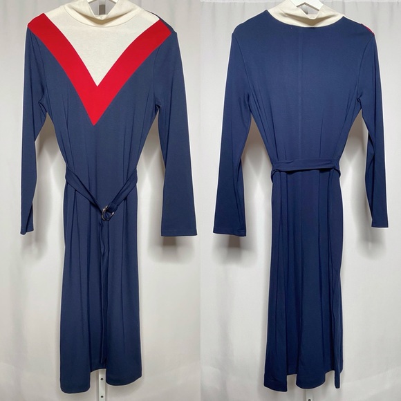 English Factory Colorblock Midi Dress — S - Picture 1 of 6